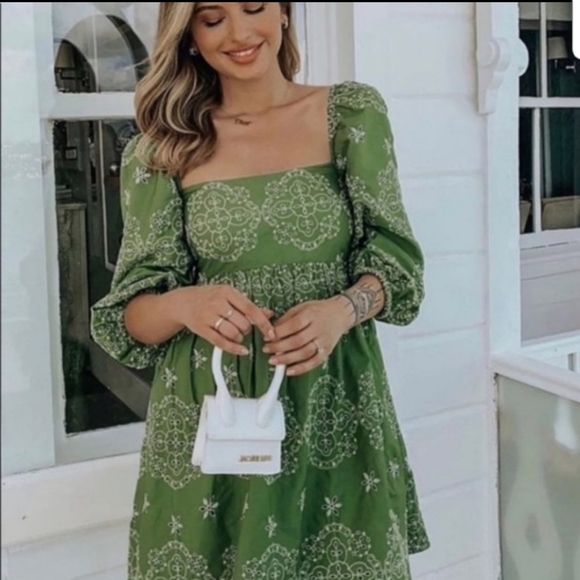 ZARA openwork embroidered dress - Picture 4 of 6